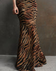 BOUGAINVILLEA MAXI DRESS IN SALVAJE ANIMAL PRINT CHIFFON