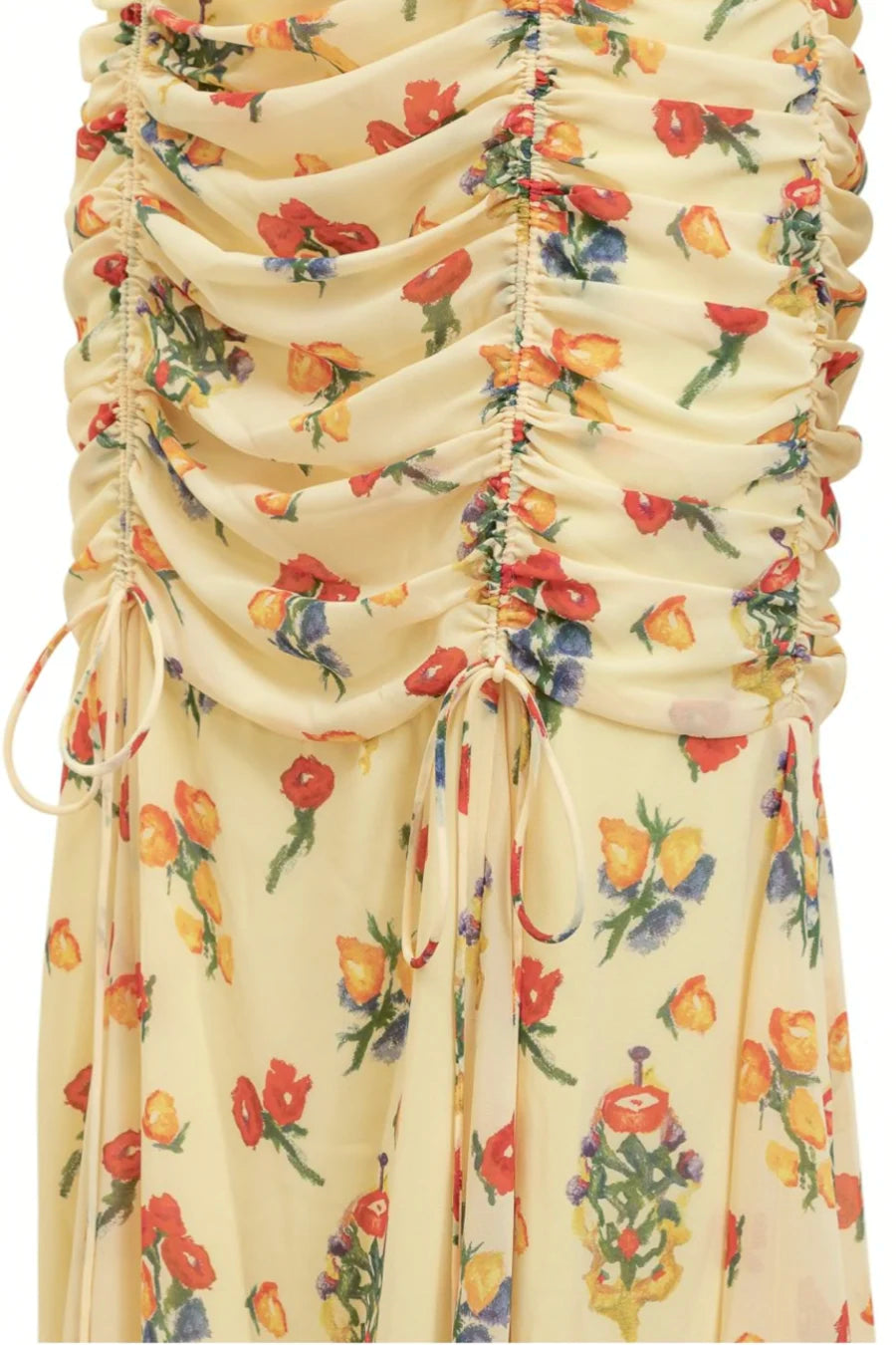 AMANDINE MAXI DRESS IN  YELLOW VERSAILLES GARDEN CHIFFON