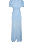 AGUA MAXI DRESS IN LIGHT BLUE CRINKLE CHIFFON