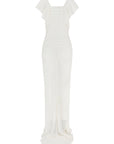 MACAROON MAXI DRESS IN SILK CHIFFON IVORY