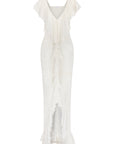 MACAROON MAXI DRESS IN SILK CHIFFON IVORY