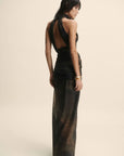 CAIRO MAXI DRESS IN BASILISK BEIGE JERSEY