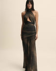 CAIRO MAXI DRESS IN BASILISK BEIGE JERSEY