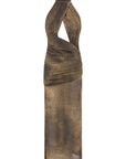 CAIRO MAXI DRESS IN BASILISK BEIGE JERSEY