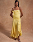 ROSADO MAXI DRESS IN SHERBET YELLOW CHIFFON