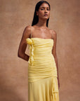 ROSADO MAXI DRESS IN SHERBET YELLOW CHIFFON