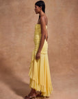 ROSADO MAXI DRESS IN SHERBET YELLOW CHIFFON