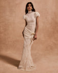 SILENTIUM MAXI DRESS IN IVORY LACE