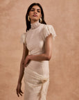 SILENTIUM MAXI DRESS IN IVORY LACE