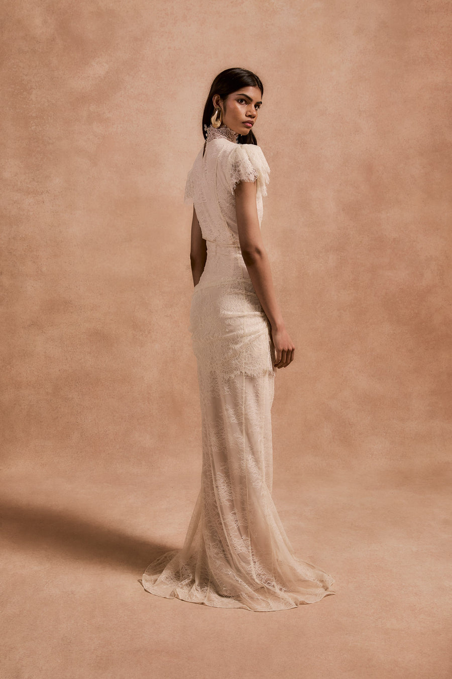 SILENTIUM MAXI DRESS IN IVORY LACE