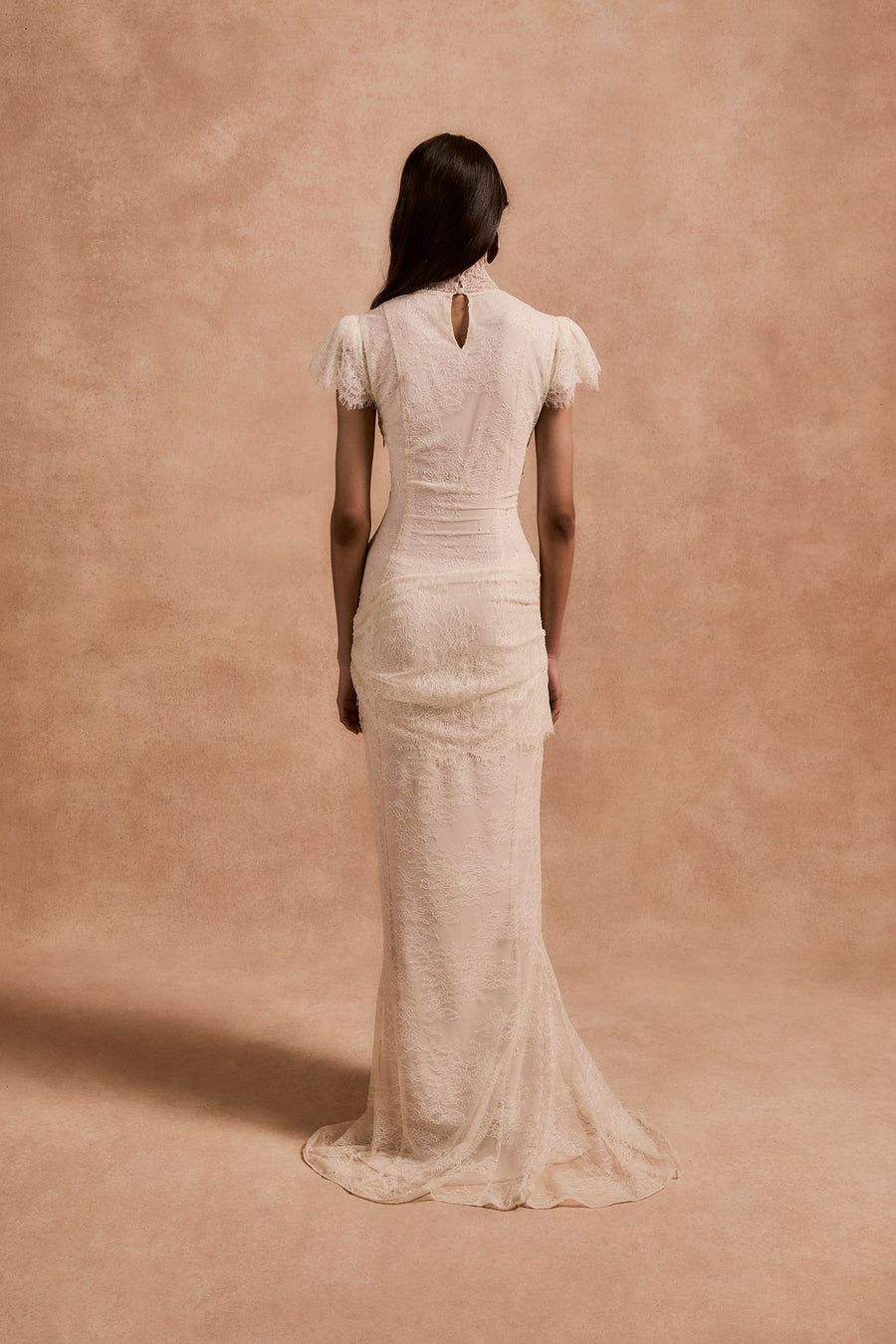 SILENTIUM MAXI DRESS IN IVORY LACE