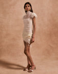 SILENTIUM MINI DRESS IN IVORY LACE