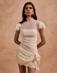 SILENTIUM MINI DRESS IN IVORY LACE