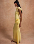 FLORENTINE MAXI DRESS IN SHERBET YELLOW CHIFFON