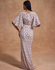 PALOMA MAXI DRESS IN IVORY RED POLKA DOT CDC