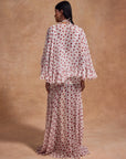 KATJA MAXI DRESS IN IVORY RED POLKA DOT SILK CHIFFON