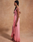 VIAJE MAXI DRESS IN BALLET PINK SILK CHIFFON