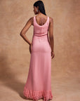 VIAJE MAXI DRESS IN BALLET PINK SILK CHIFFON