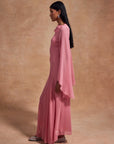 HAUSOS MAXI DRESS IN BALLET PINK CHIFFON