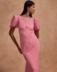 SABIA MAXI DRESS IN BALLET PINK CHIFFON