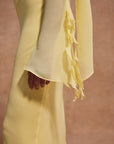 CRISTOBAL MIDI DRESS IN SHERBET YELLOW CHIFFON