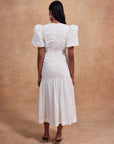 MENCIA MIDI DRESS IN WHITE COTTON