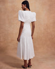 MENCIA MIDI DRESS IN WHITE COTTON