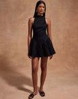 LUSIVA MINI DRESS IN BLACK COTTON