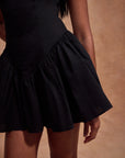 LUSIVA MINI DRESS IN BLACK COTTON