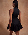 LUSIVA MINI DRESS IN BLACK COTTON