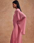 HAUSOS MAXI DRESS IN BALLET PINK CHIFFON