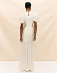 OLYMPIA MAXI DRESS IN IVORY SILK SATIN (MADE TO ORDER)