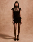 SILENTIUM MINI DRESS IN BLACK LACE