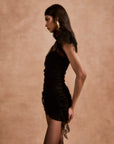 SILENTIUM MINI DRESS IN BLACK LACE