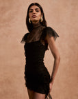 SILENTIUM MINI DRESS IN BLACK LACE