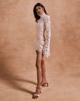 BODITA MINI DRESS IN WHITE COTTON LACE