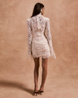 BODITA MINI DRESS IN WHITE COTTON LACE