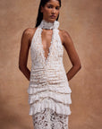 BONITA MAXI DRESS IN WHITE COTTON LACE