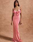 ESPERANZA MAXI DRESS IN BALLET PINK SILK SATIN