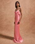 ESPERANZA MAXI DRESS IN BALLET PINK SILK SATIN