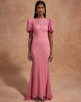 SABIA MAXI DRESS IN BALLET PINK CHIFFON