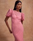 SABIA MAXI DRESS IN BALLET PINK CHIFFON