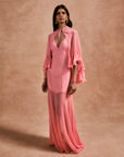 KATJA MAXI DRESS IN BALLET PINK SILK CHIFFON