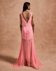 KATJA MAXI DRESS IN BALLET PINK SILK CHIFFON