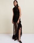 AUSTERE MAXI DRESS IN BLACK LACE