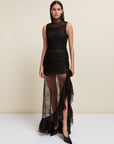 AUSTERE MAXI DRESS IN BLACK LACE