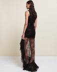 AUSTERE MAXI DRESS IN BLACK LACE