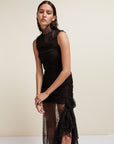 AUSTERE MAXI DRESS IN BLACK LACE