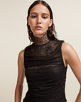 AUSTERE MAXI DRESS IN BLACK LACE