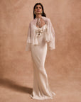 ESPERANZA MAXI DRESS IN IVORY SILK SATIN